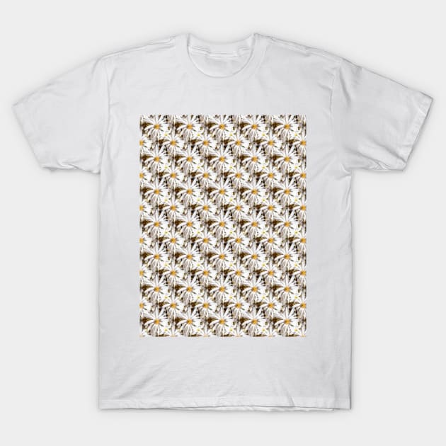White magnolia flowers on a large area T-Shirt by Hujer